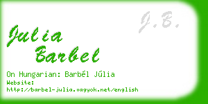 julia barbel business card